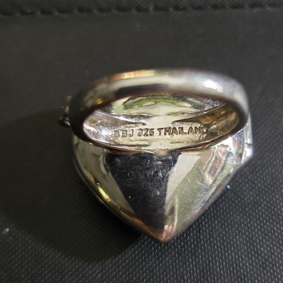 Sterling Silver Lapis Heart Ring - Picture 5 of 5